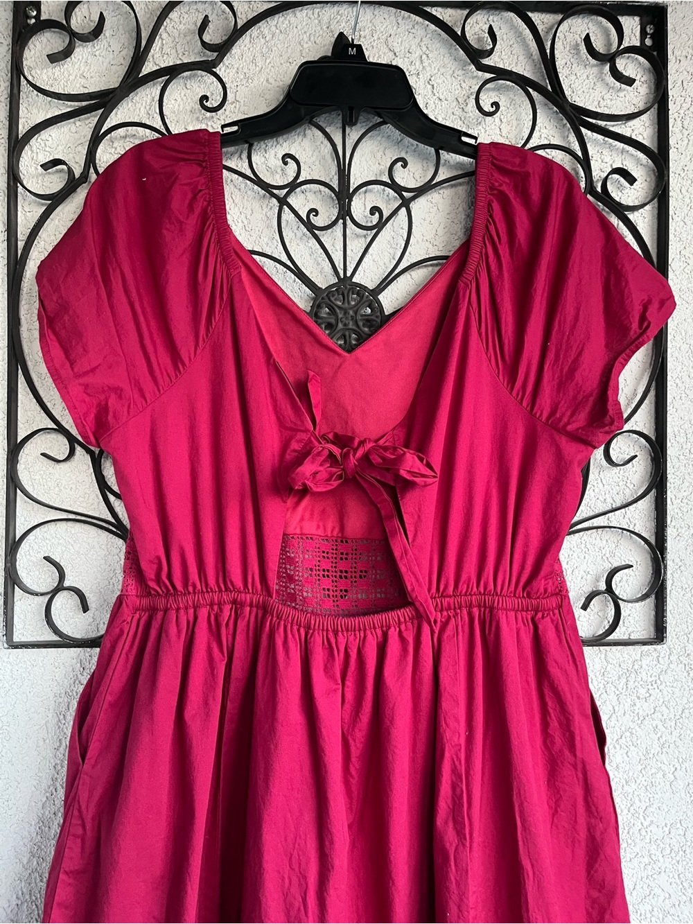 torrid poplin sheer waist Tie-Back Midi Dress - Picture 8 of 11
